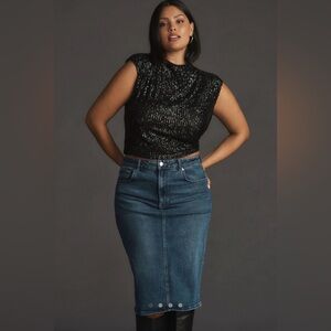 Pilcro (Anthropologie) denim pencil skirt